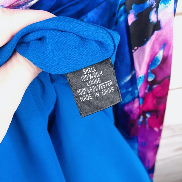 Adrianna Papell floral silk fit flare halter dress - Picture 8 of 8